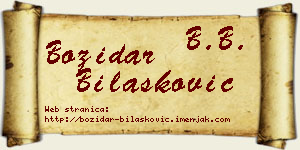 Božidar Bilašković vizit kartica